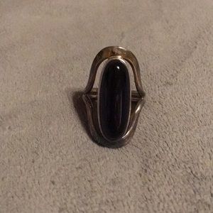 DDD sterling silver onyx ring